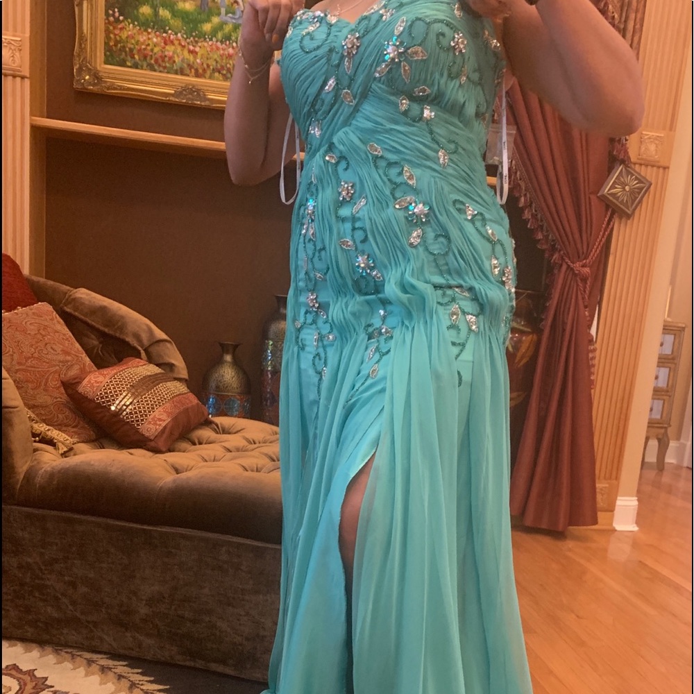 Beautiful green evening dress